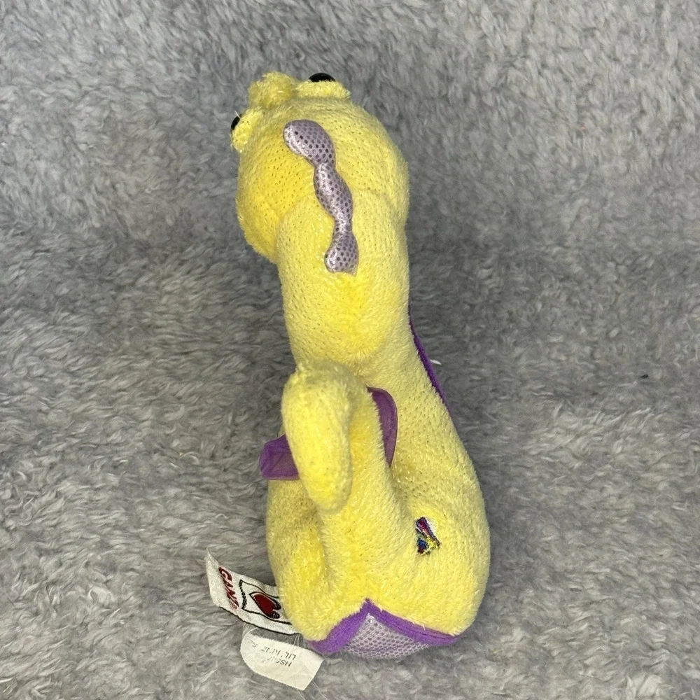 Ganz Webkinz Lil Kinz Seahorse Plush Yellow Purple Stuffed Animal Toy No Code